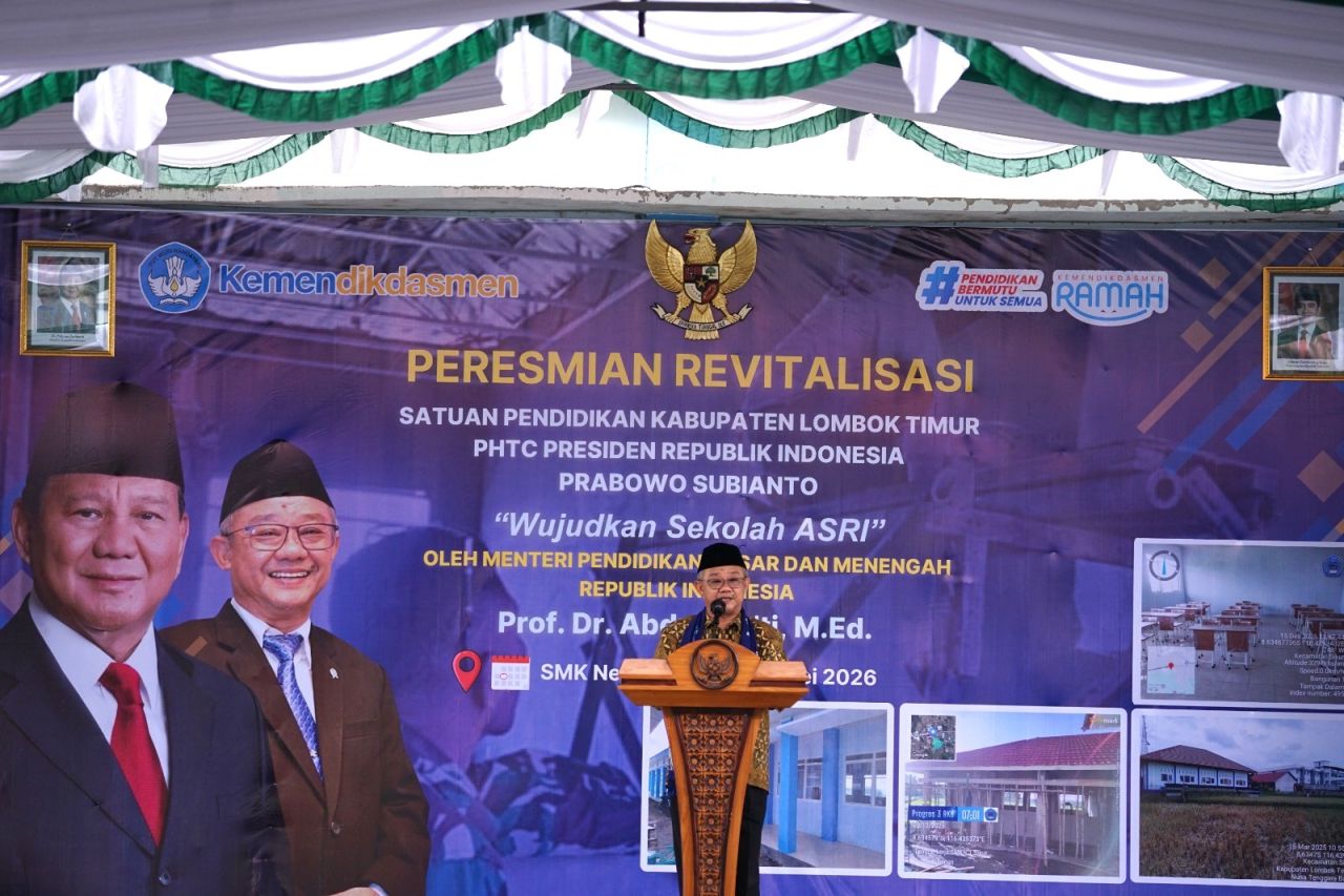Mendikdasmen Resmikan Revitalisasi Sekolah di Provinsi Nusa Tenggara Barat