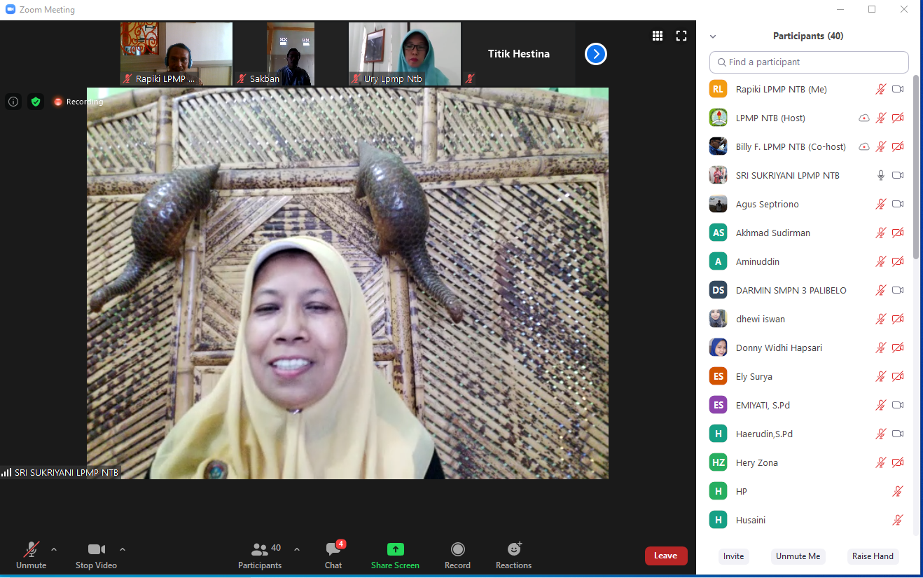 Optimalisasi Data PMP 2019, LPMP NTB Laksanakan Bimtek