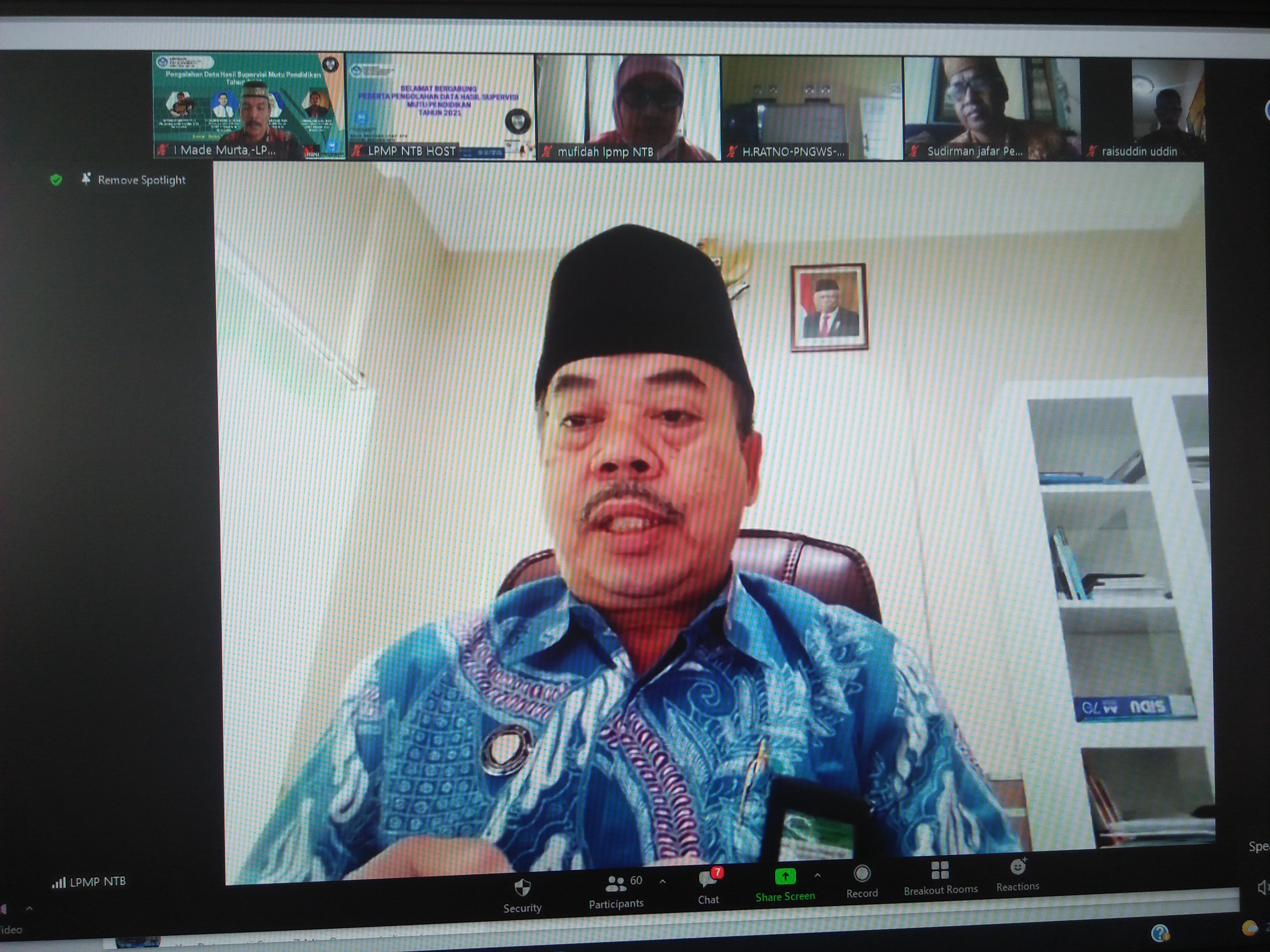 LPMP PROVINSI NTB SELENGGARAKAN PENGOLAHAN DATA  HASIL SUPERVISI MUTU PENDIDIKAN