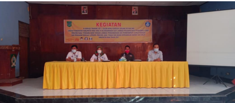 IN SERVICES TRAINING (IST) 1 DIKLAT CALON KEPALA SEKOLAH KAB. BIMA TAHUN 2021