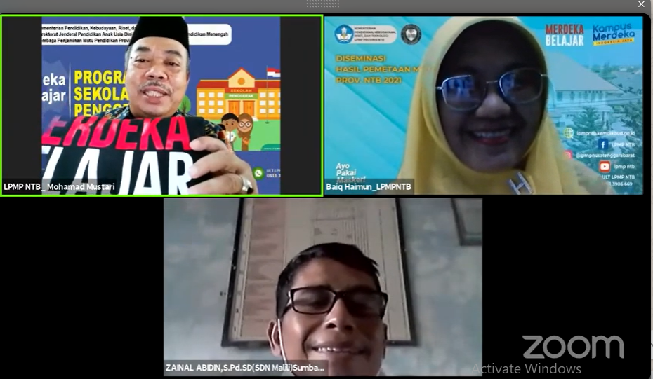 LPMP NTB Selenggarakan Diseminasi PMP Melaui Zoom Meeting