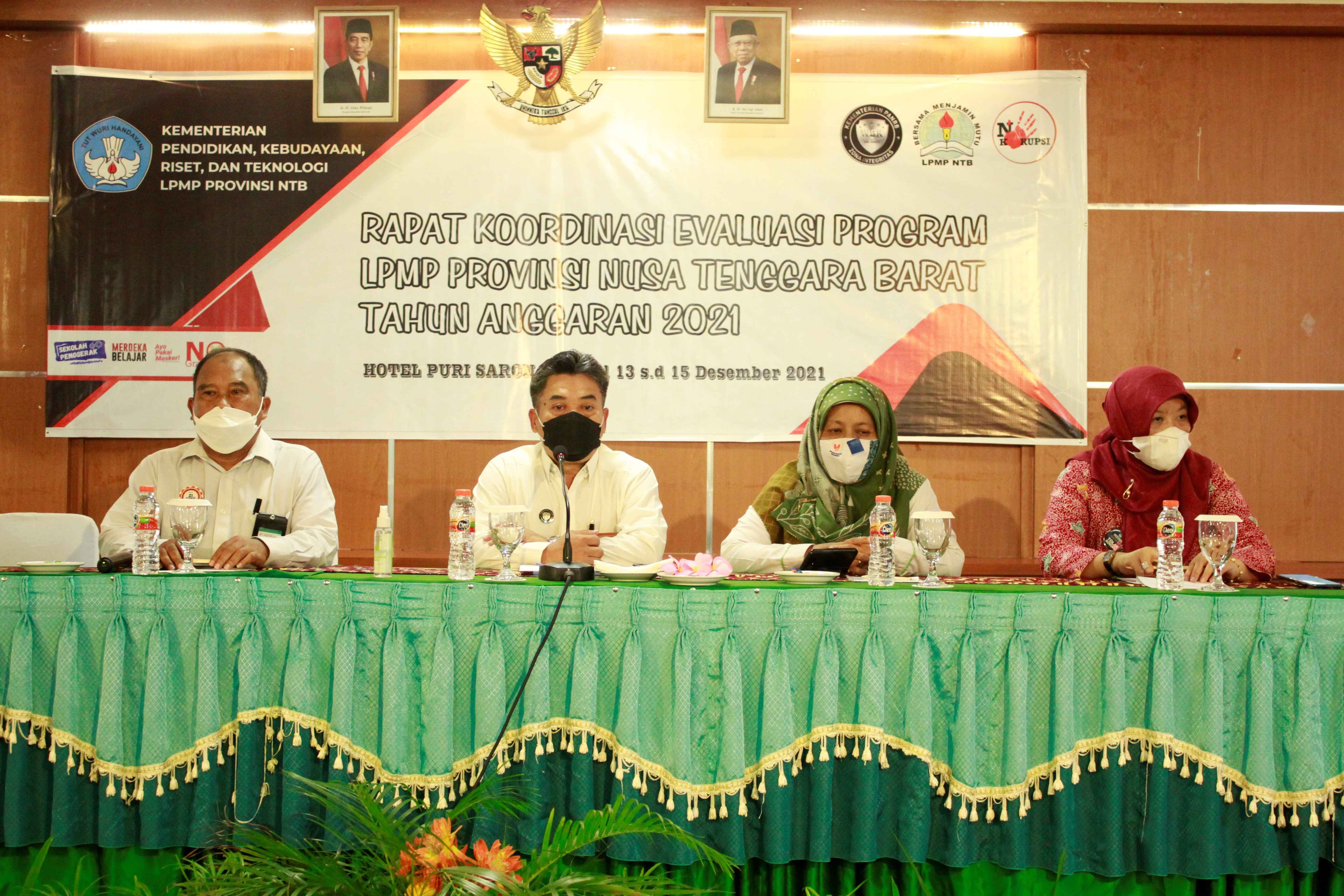 RAPAT KOORDINASI EVALUASI PROGRAM SEBAGAI UPAYA OPTIMALISASI PERAN LPMP DI PROVINSI NUSA TENGGARA BARAT