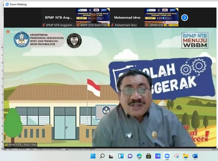 Selenggarakan Diseminasi Pemanfaatan Dapodik, BPMP NTB Dorong Peningkatan Kualitas Data
