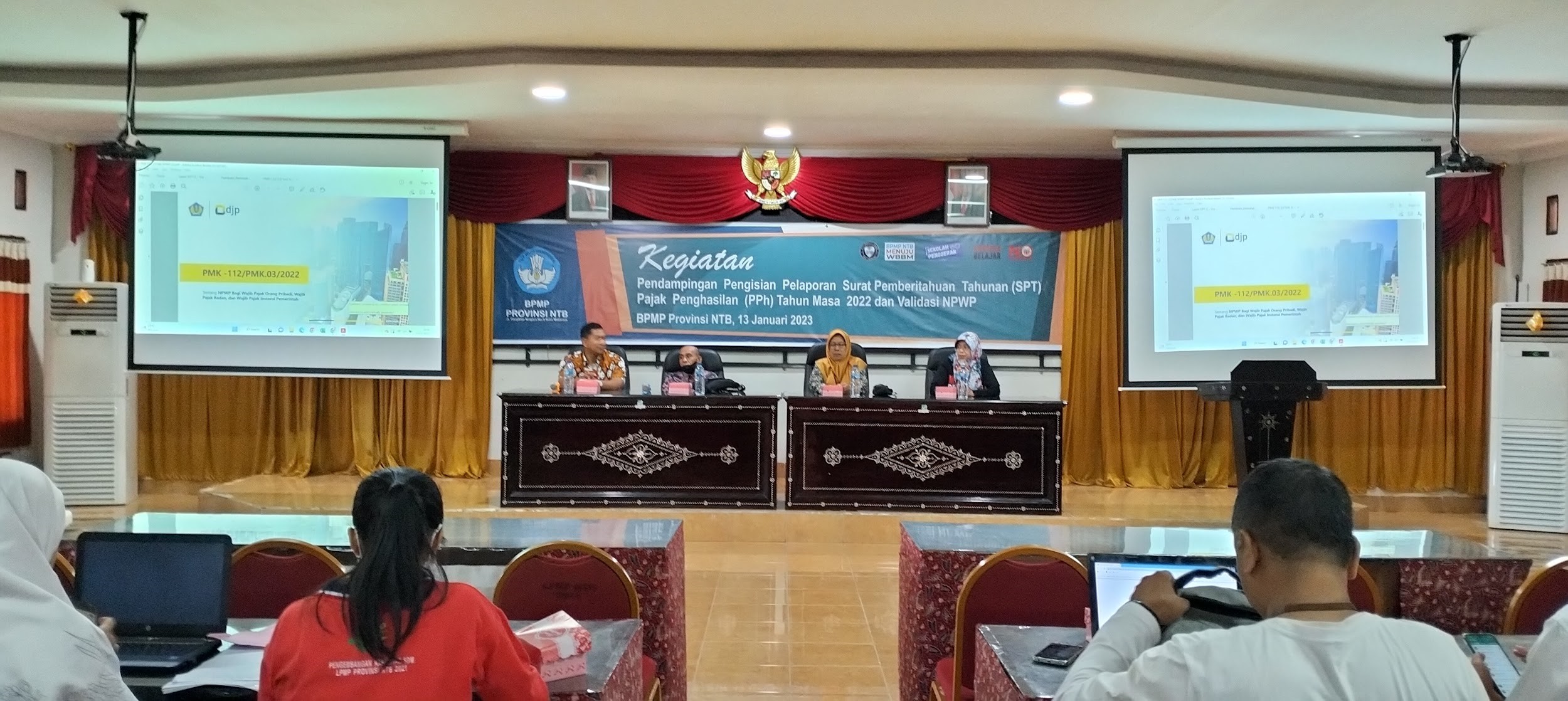 BPMP NTB Bersama Kantor Pajak Mataram Dampingi Pengisian SPT Tahun 2022
