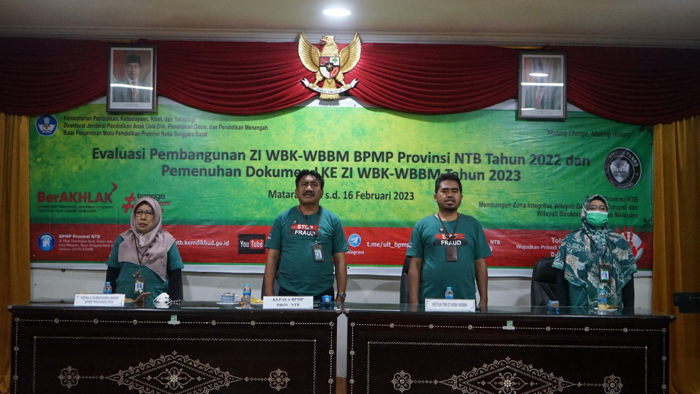 BPMP NTB Selenggarakan Evaluasi Pembangunan ZI-WBK/WBBM