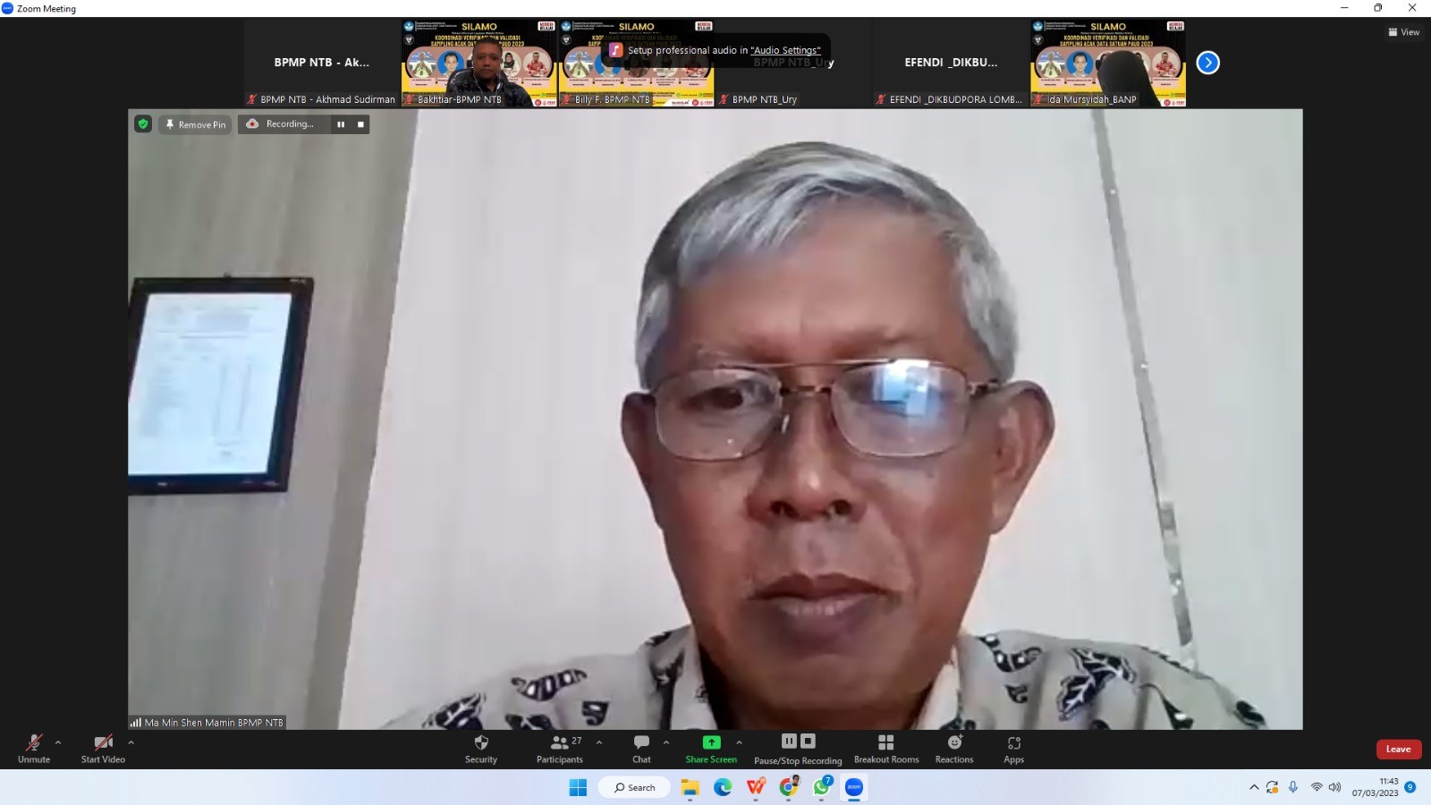 BPMP NTB dan BAN PAUD NTB  Dampingi Dinas Pendidikan Verifikasi Satuan PAUD Sasaran Akreditasi Jalur Wajib