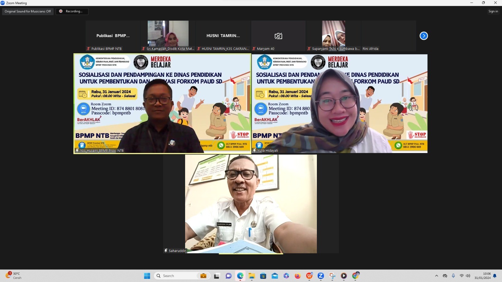 BPMP NTB Dorong Pembentukan Forum Komunikasi dan Tim Pencegahan Kekerasan