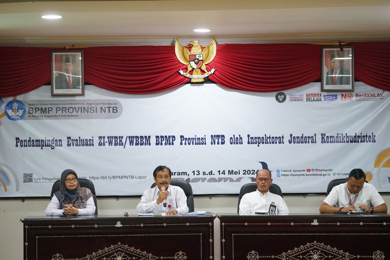 PENDAMPINGAN EVALUASI ZI WBK/WBBM BPMP NTB OLEHITJE KEMENDIKBUDRISTEK