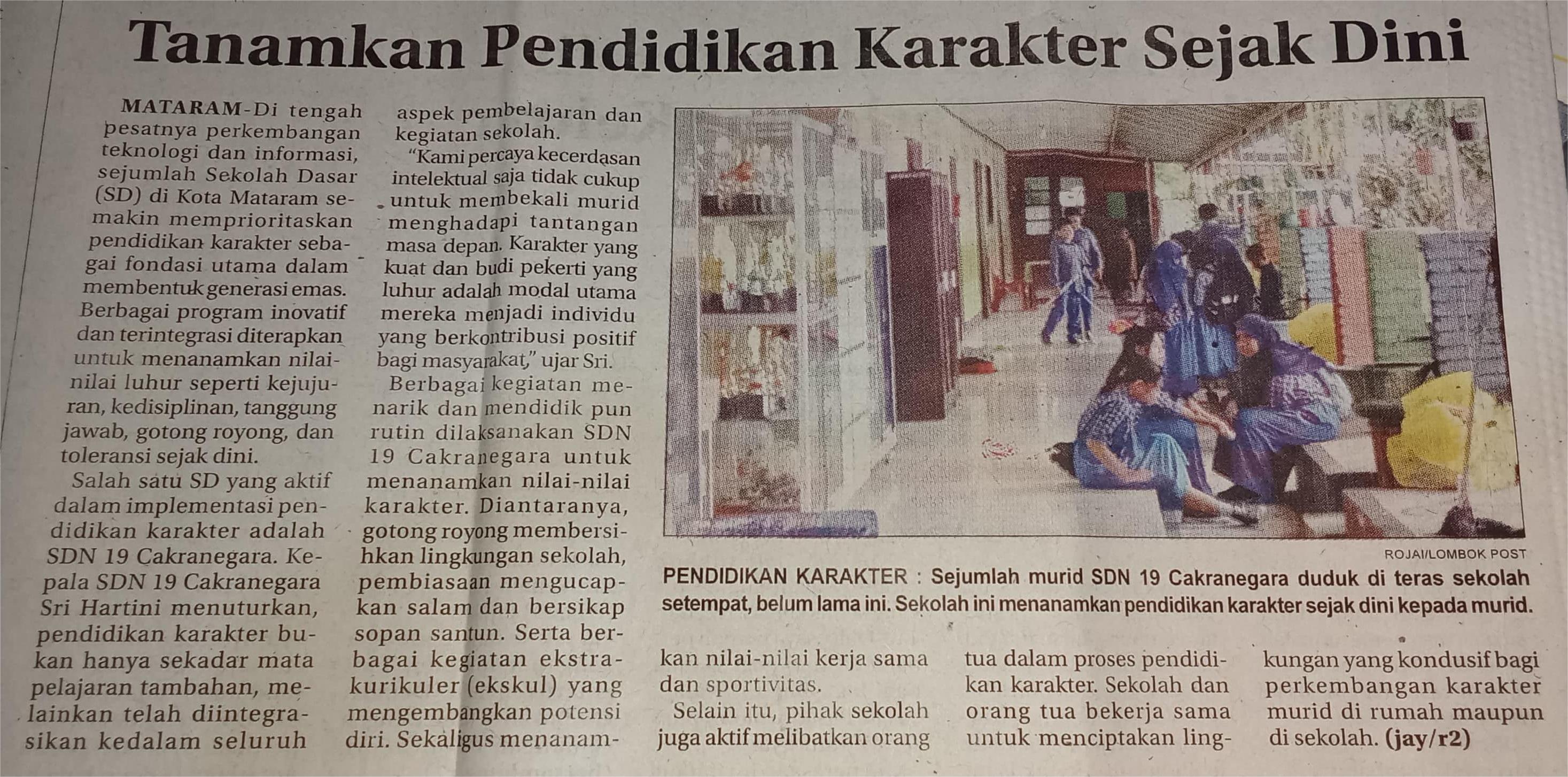 TANAMKAN PENDIDIKAN KARAKTER SEJAK DINI