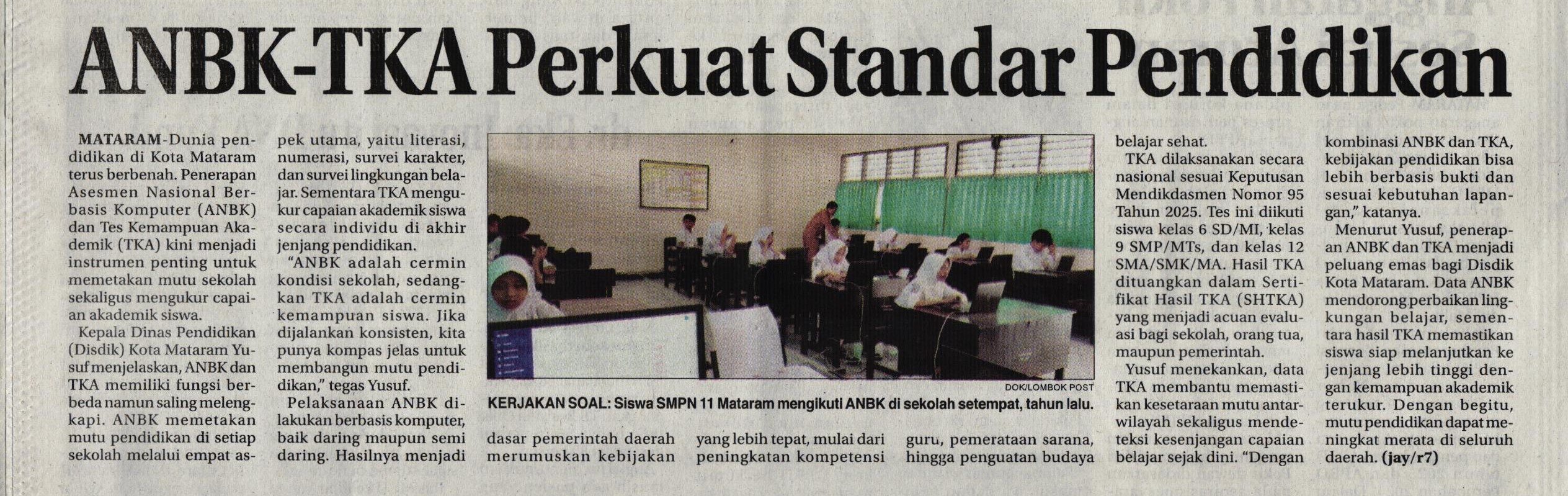 ANBK-TKA PERKUAT STANDAR PENDIDIKAN