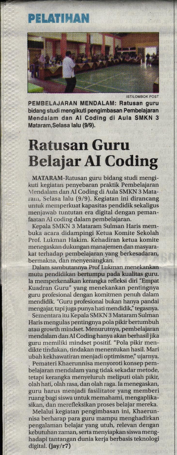 RATUSAN GURU BELAJAR AI CODING