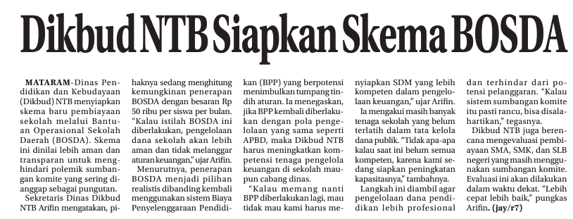 DIKBUD NTB SIAPKA SKEMA BOSDA