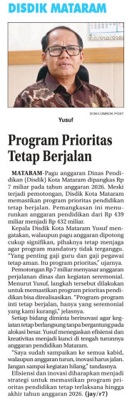Program Prioritas Tetap Berjalan