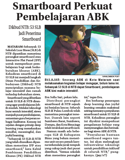 Smartboard Perkuat Pembelajaran ABK