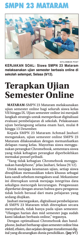 Terapkan Ujian Semestet Online