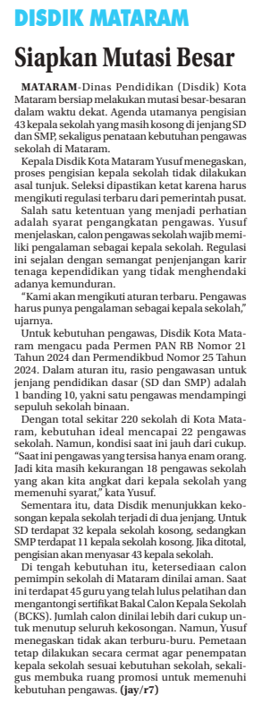 Siapkan Mutasi Besar