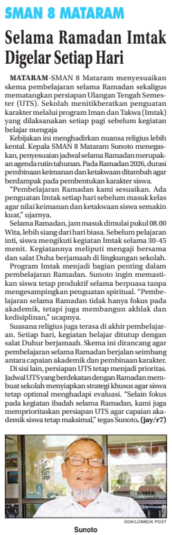 Selama Ramadan Imtak Digelar Setiap Hari