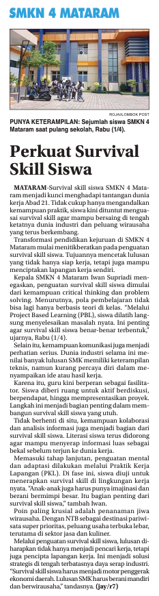 Perkuat Survival Skill Siswa