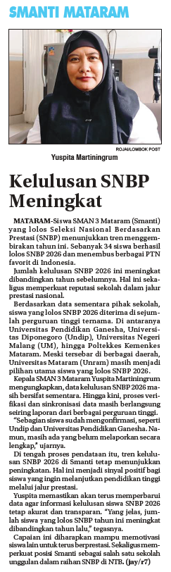 Kelulusan SNBP Meningkat