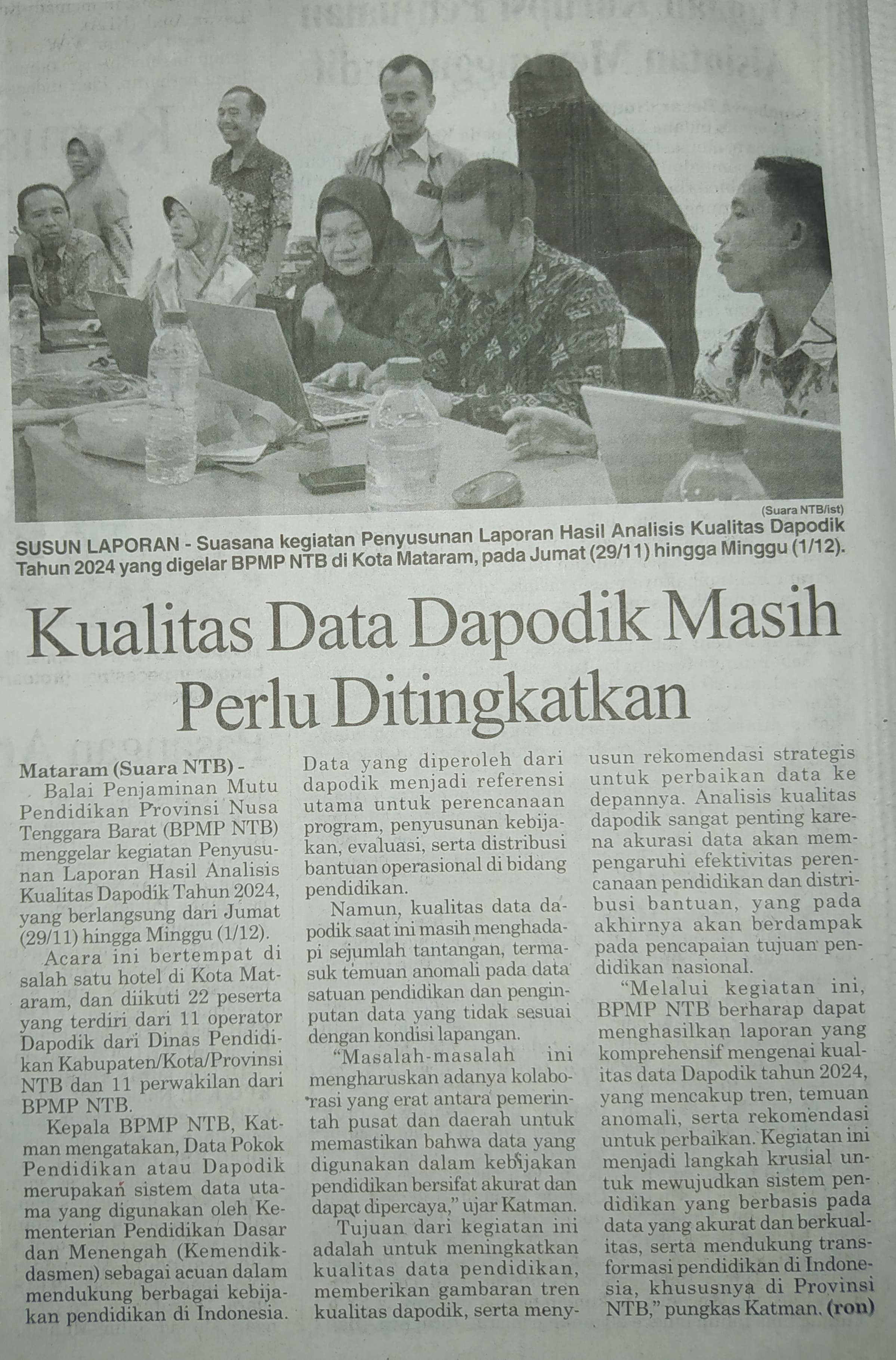 Kualitas Data Dapodik Masih Perlu Ditingkatkan