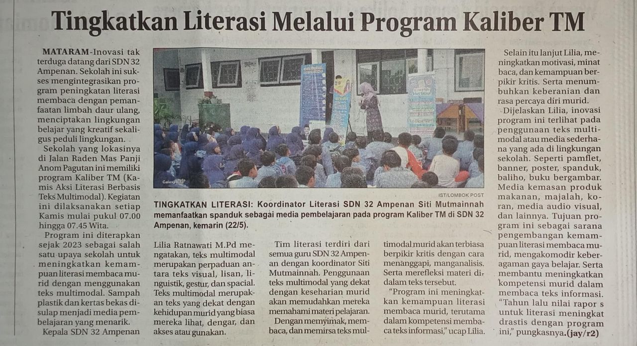 TINGKATKAN LITERASI MELALUI PROGRAM KALIBER TM