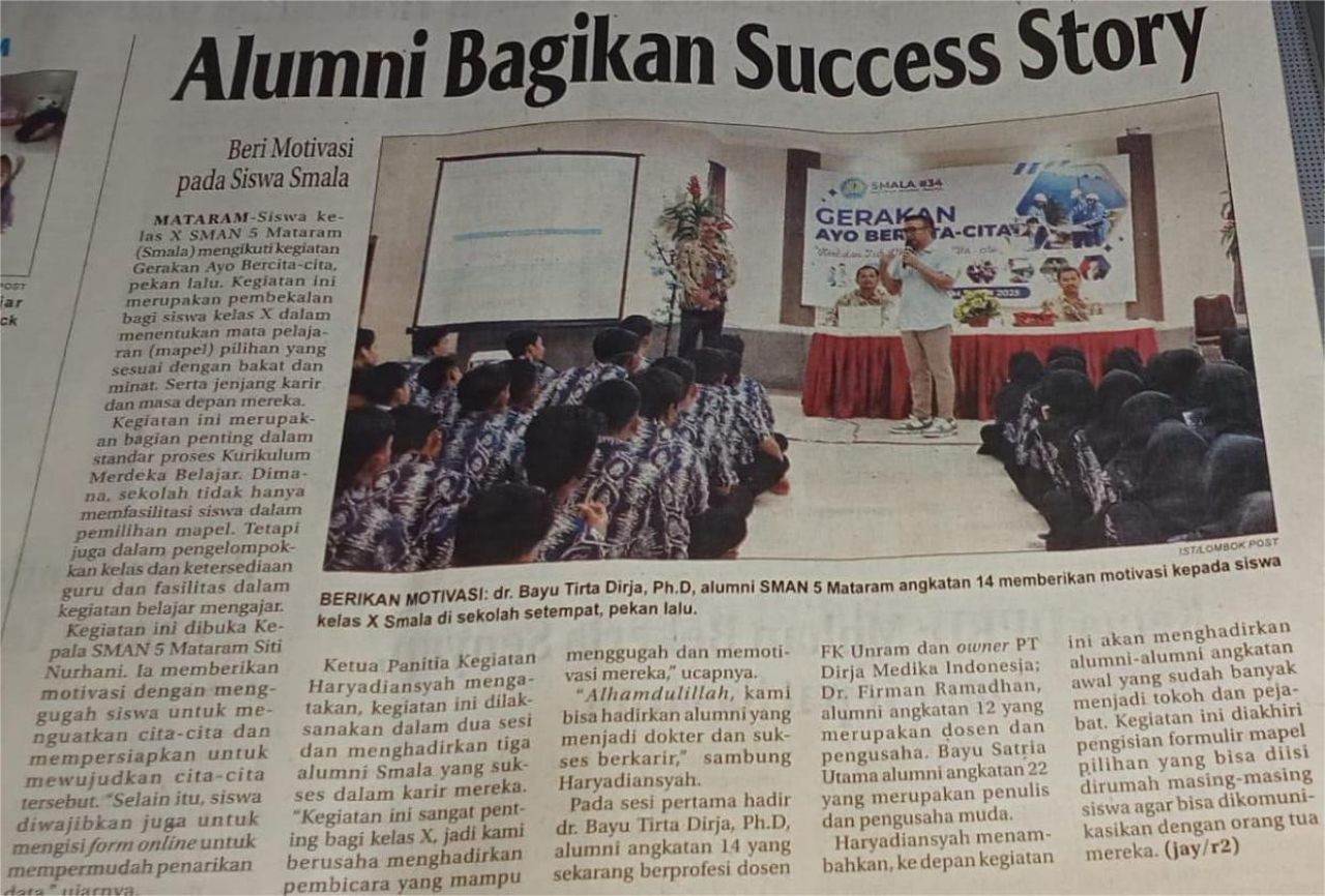ALUMNI BAGIKAN SUCCESS STORY