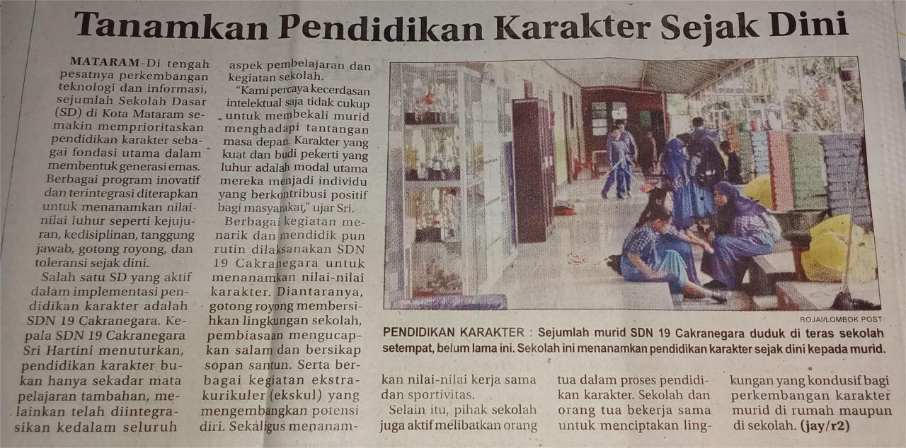 TANAMKAN PENDIDIKAN KARAKTER SEJAK DINI