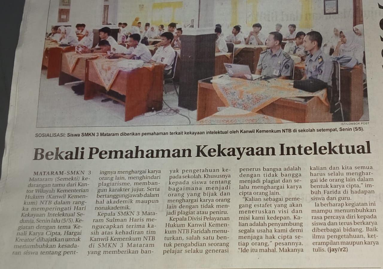 BEKALI PEMAHAMAN KEKAYAAN INTELEKTUAL