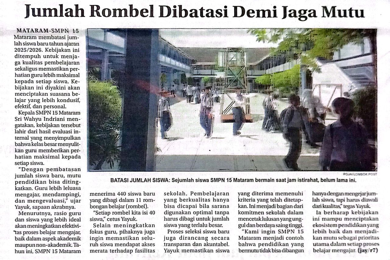 JUMLAH ROMBEL DIBATASI DEMI JAGA MUTU