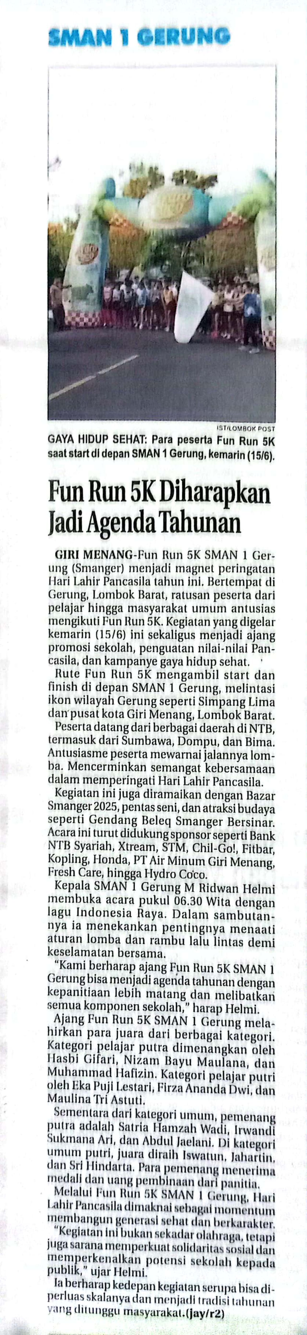 FUN RUN 5K DIHARAPKAN JADI AGENDA TAHUNAN