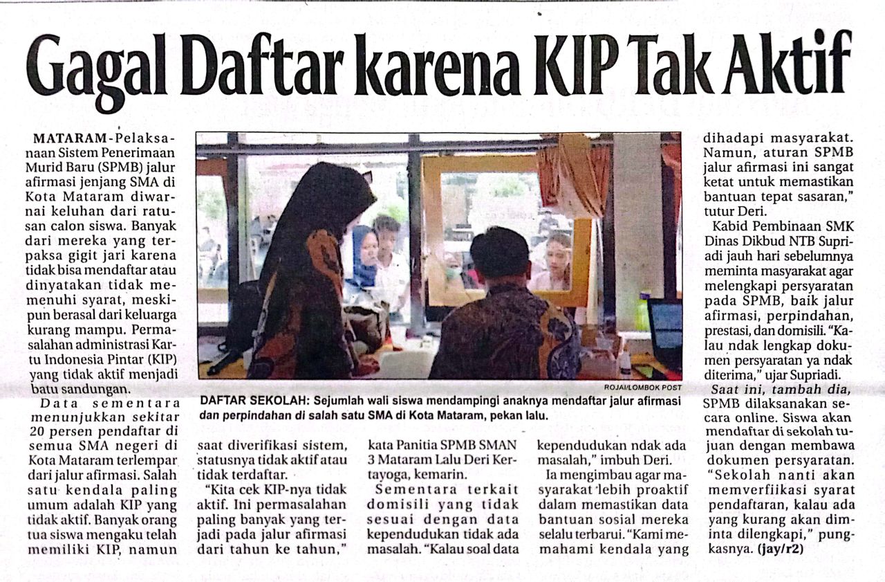 GAGAL DAFTAR KARENA KIP TAK AKTIF