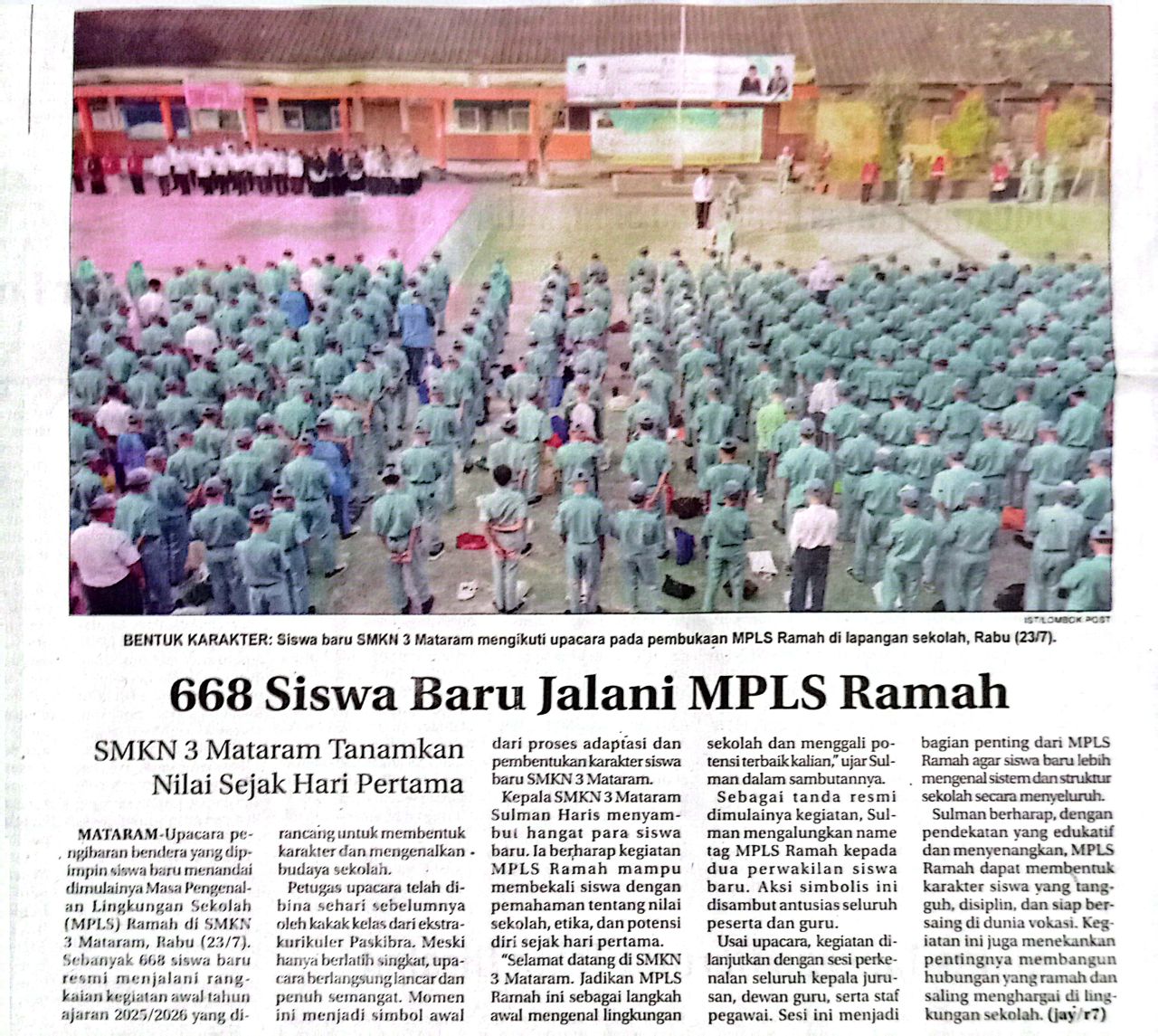 668 SISWA BARU JALANI MPLS RAMAH