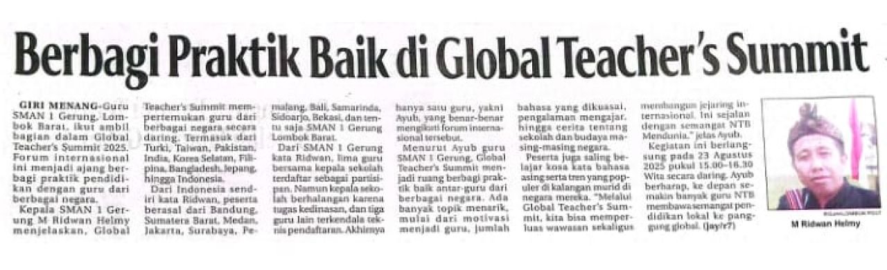 BERBAGI PRAKTIK BAIK DI GLOBAL TEACHER'S SUMMIT