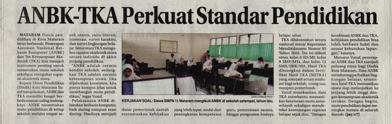 ANBK-TKA PERKUAT STANDAR PENDIDIKAN