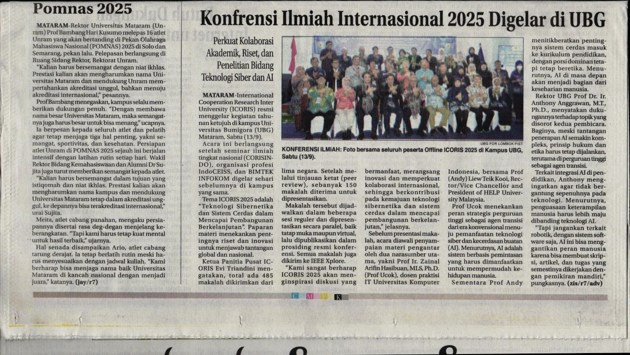KONFRENSI ILMIAH INTERNASIONAL 2025 DIGELAR DI UBG