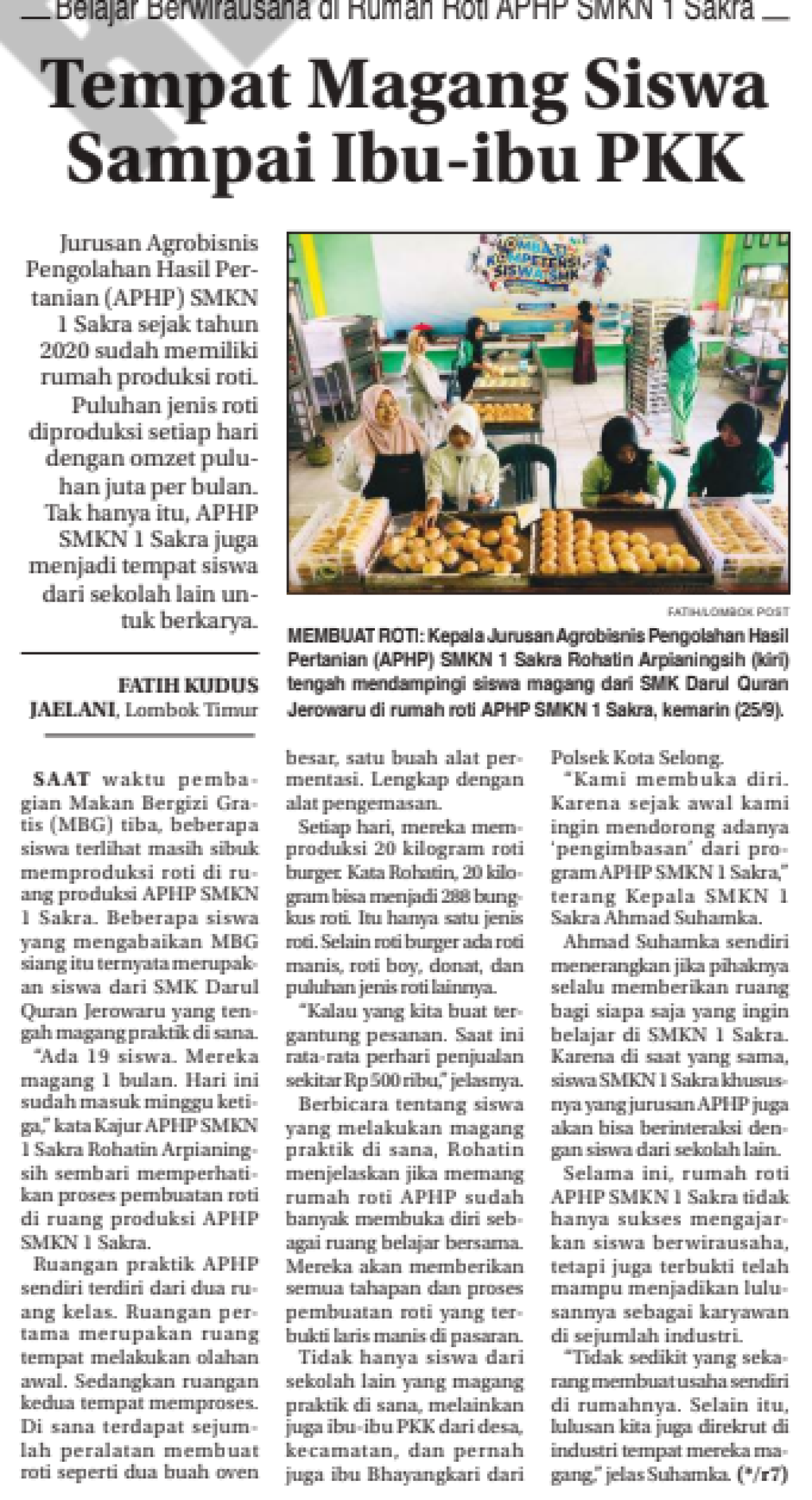 TEMPAT MAGANG SISWA SAMPAI IBU IBU PKK