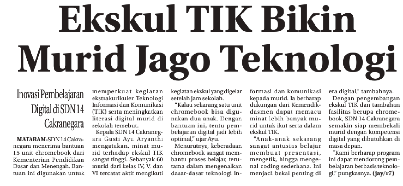 EKSKUL TIK BIKIN MURID JAGO TEKNOLOGI