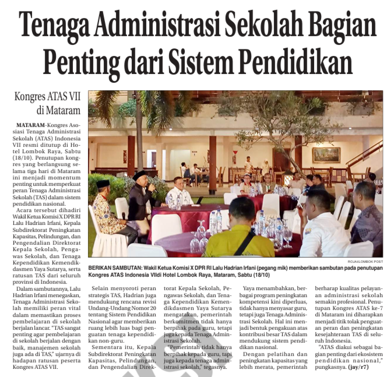 TENAGA ADMINISTRASI SEKOLAH BAGIAN PENTING DARI SISTEM PENDIDIKAN