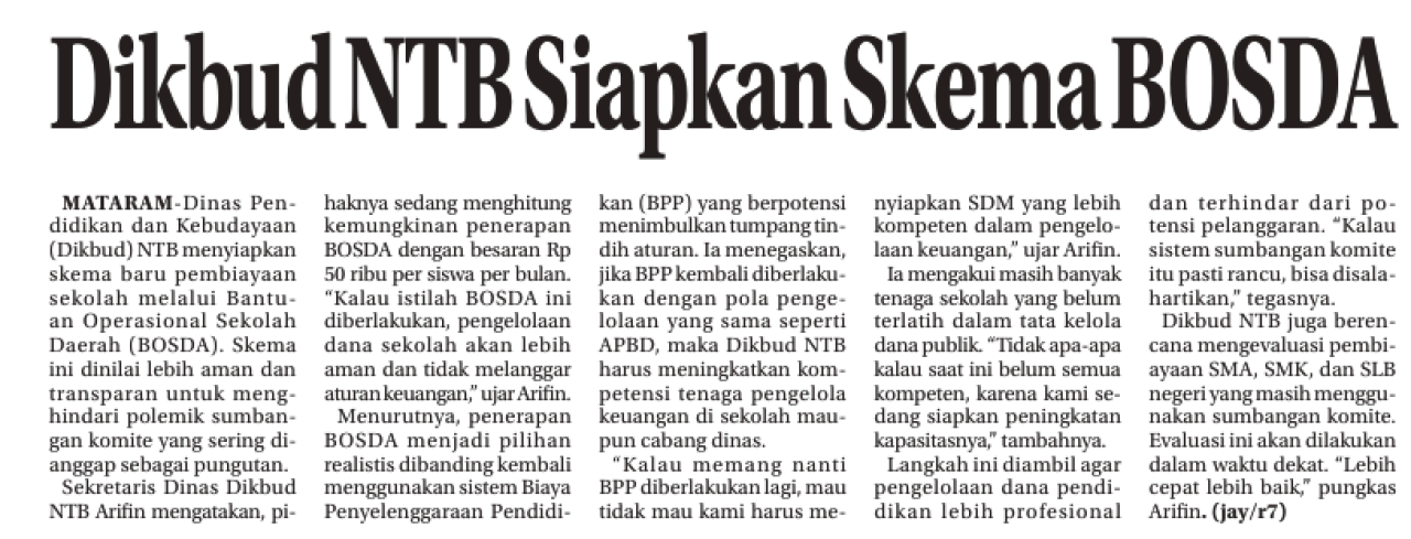 DIKBUD NTB SIAPKA SKEMA BOSDA