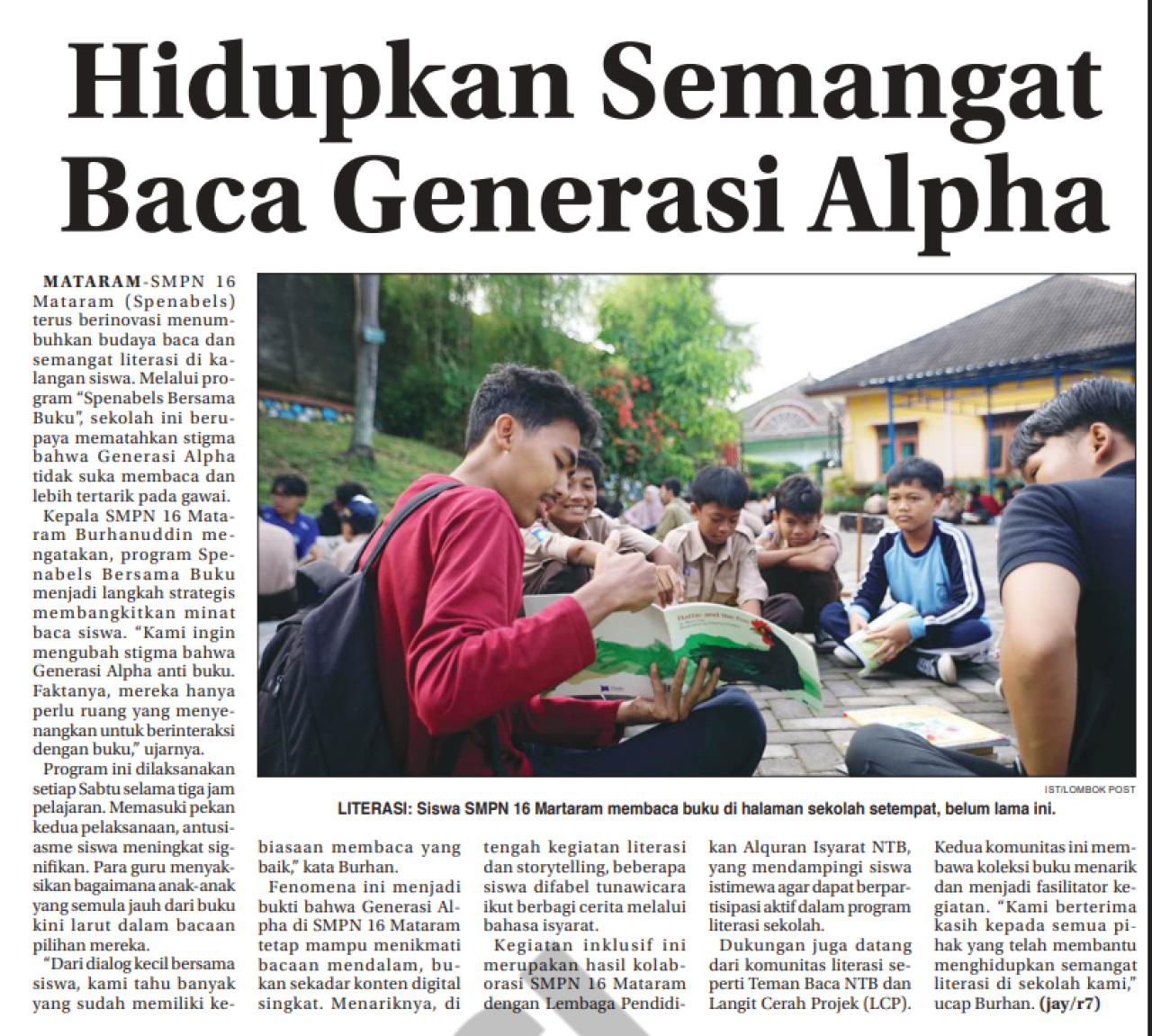 HIDUPKAN SEMANGAT BACA GENERASI ALFHA