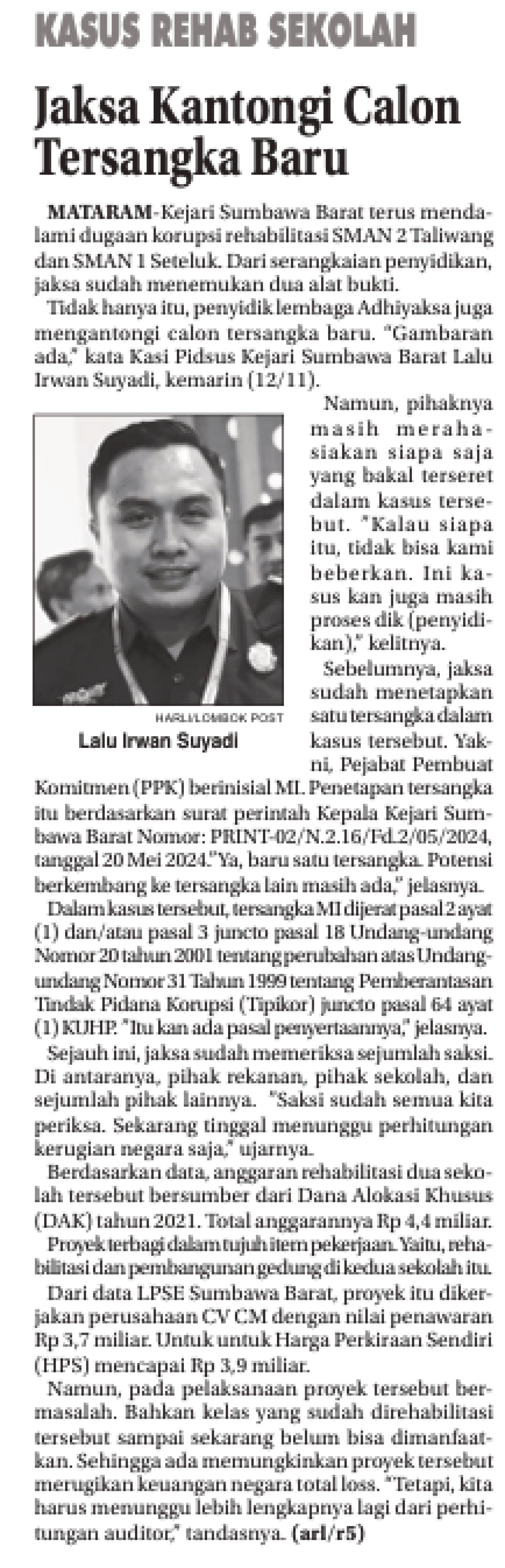 Jaksa Kantongi Calon Tersangka Baru