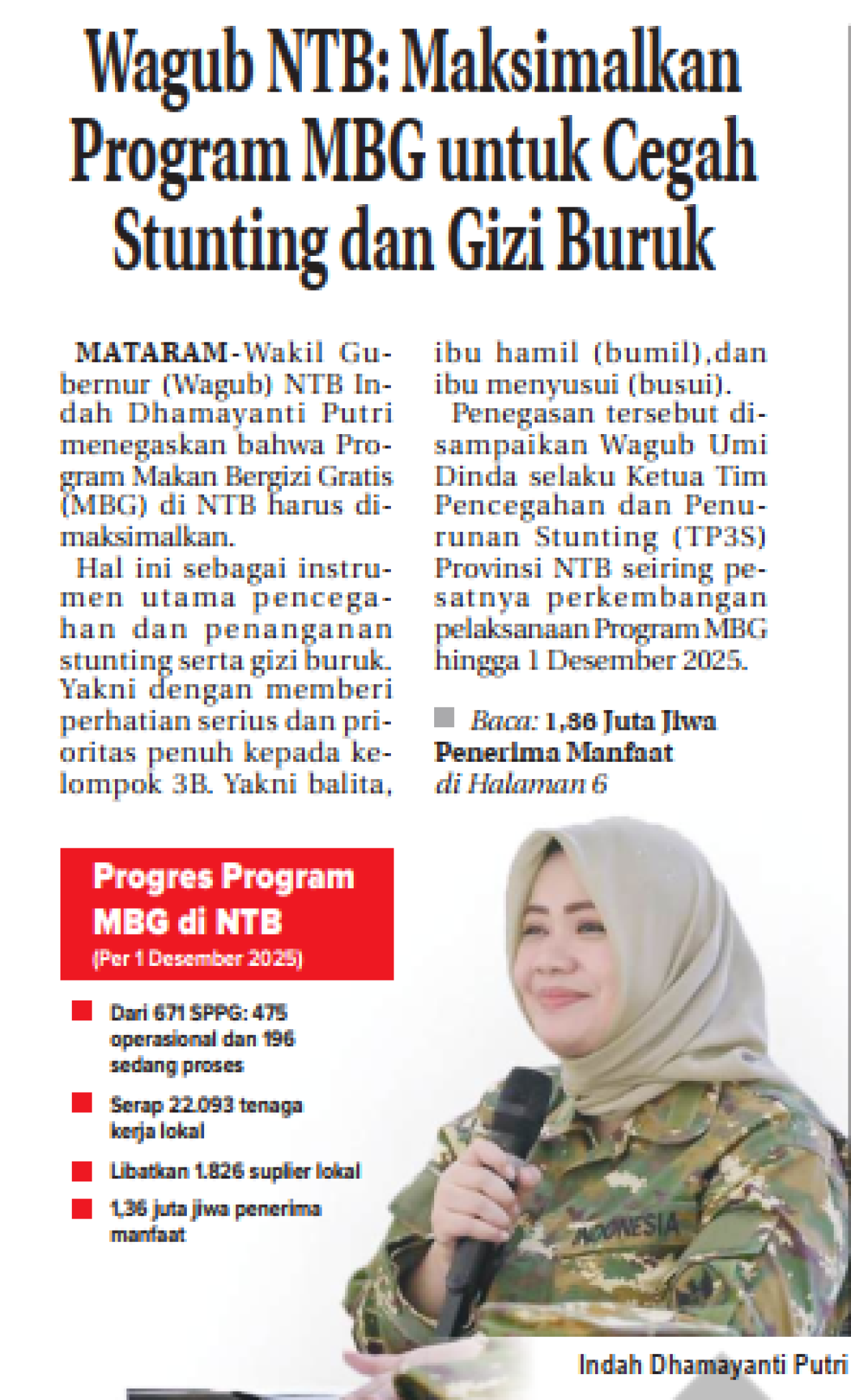 Maksimalkan Program MBG untuk Cegah Stunting dan Gizi Buruk