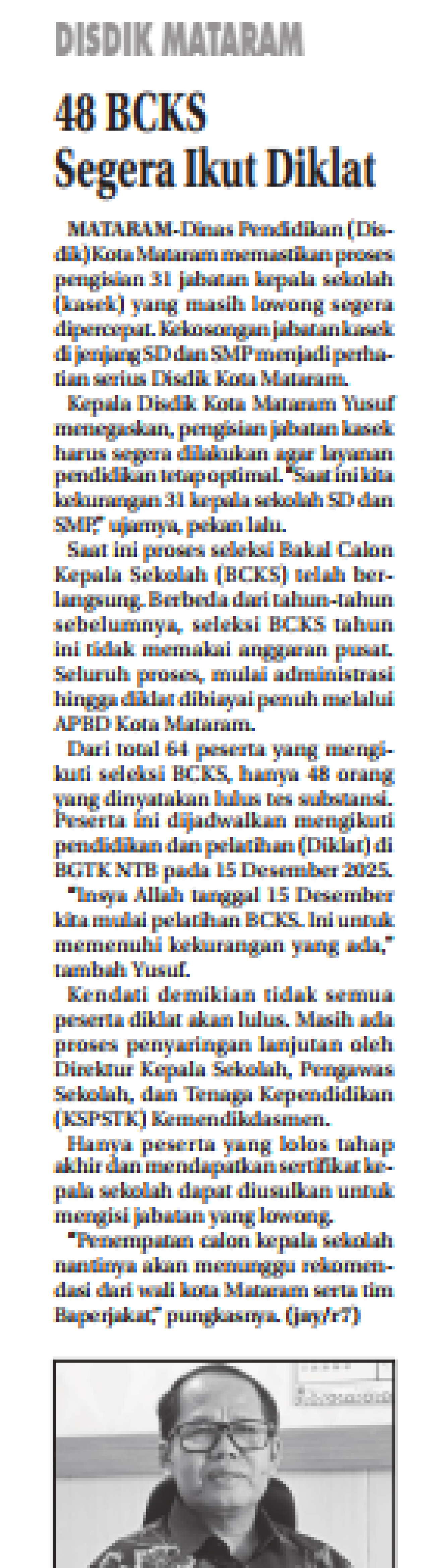 48 BCKS Segera Ikut Diklat