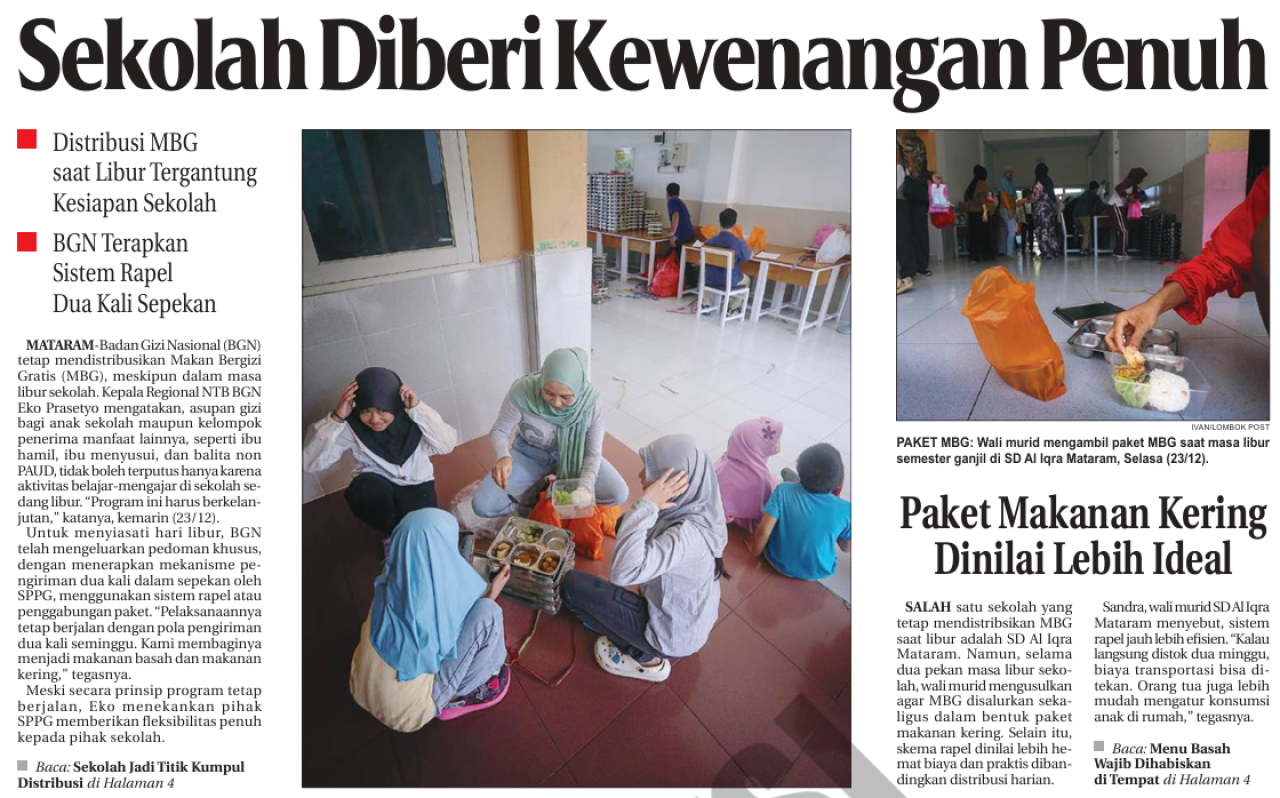 Sekolah Diberi Kewenangan Penuh