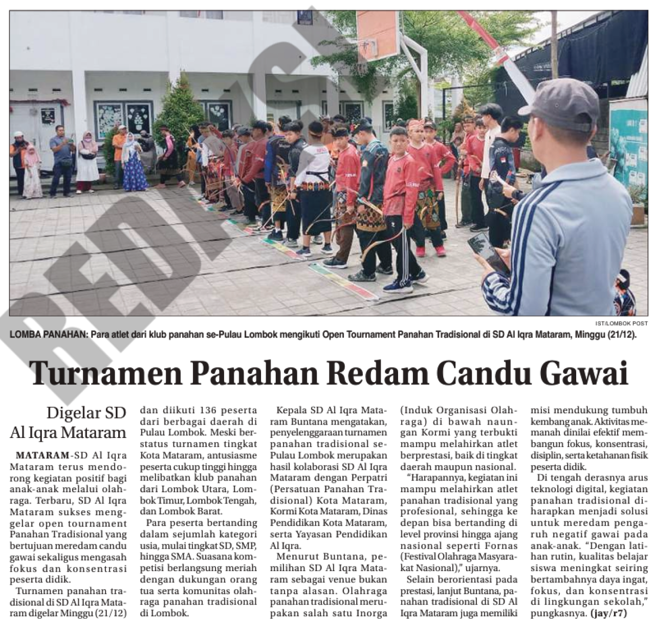 Turnamen Panahan Redam Candu Gawai
