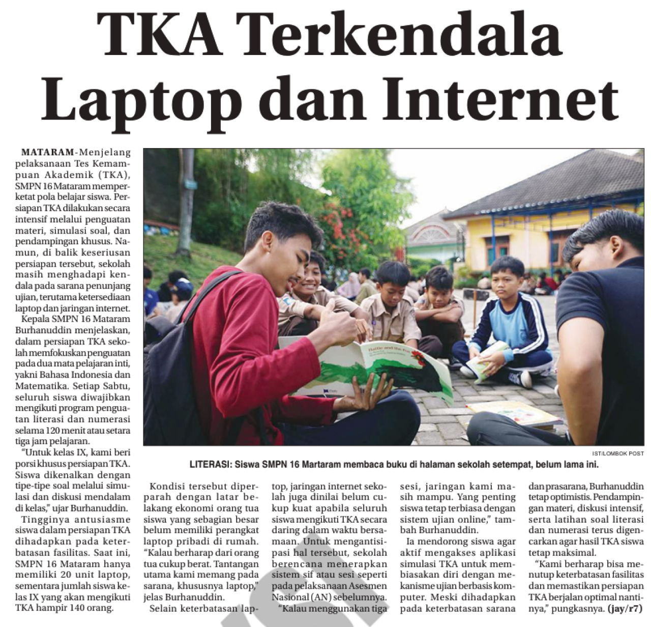TKA Terkendala Laptop dan Internet