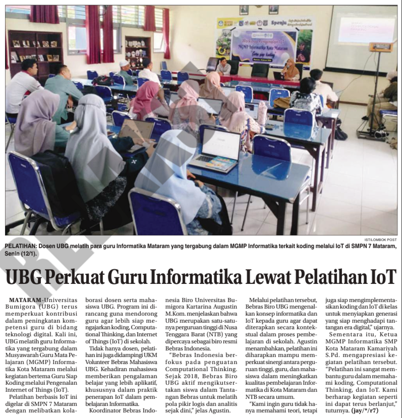 UBG Perkuat Guru Informatika Lewat Pelatihan IoT