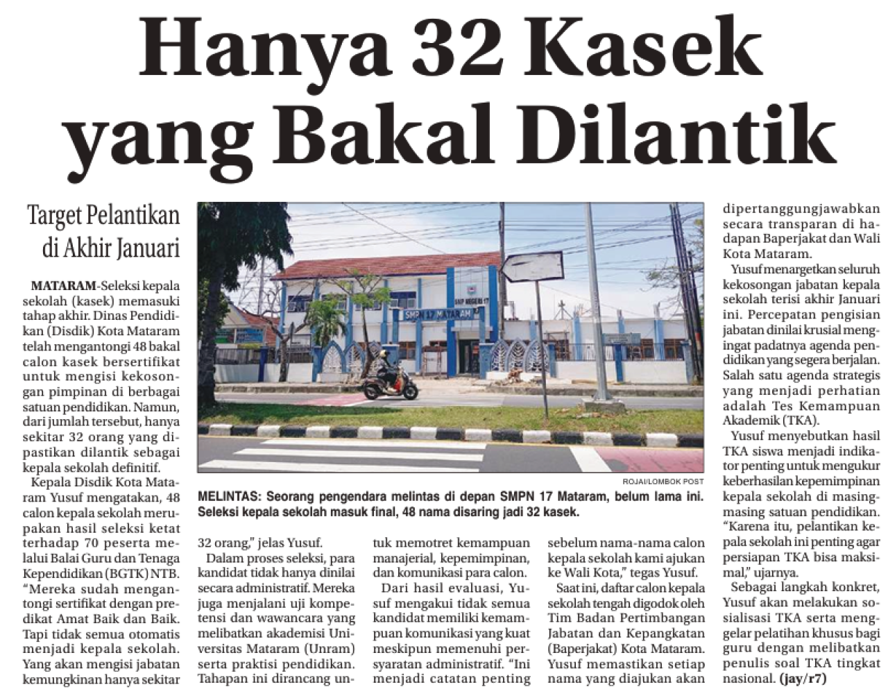 Hanya 32 Kasek Yang Bakal Dilantik