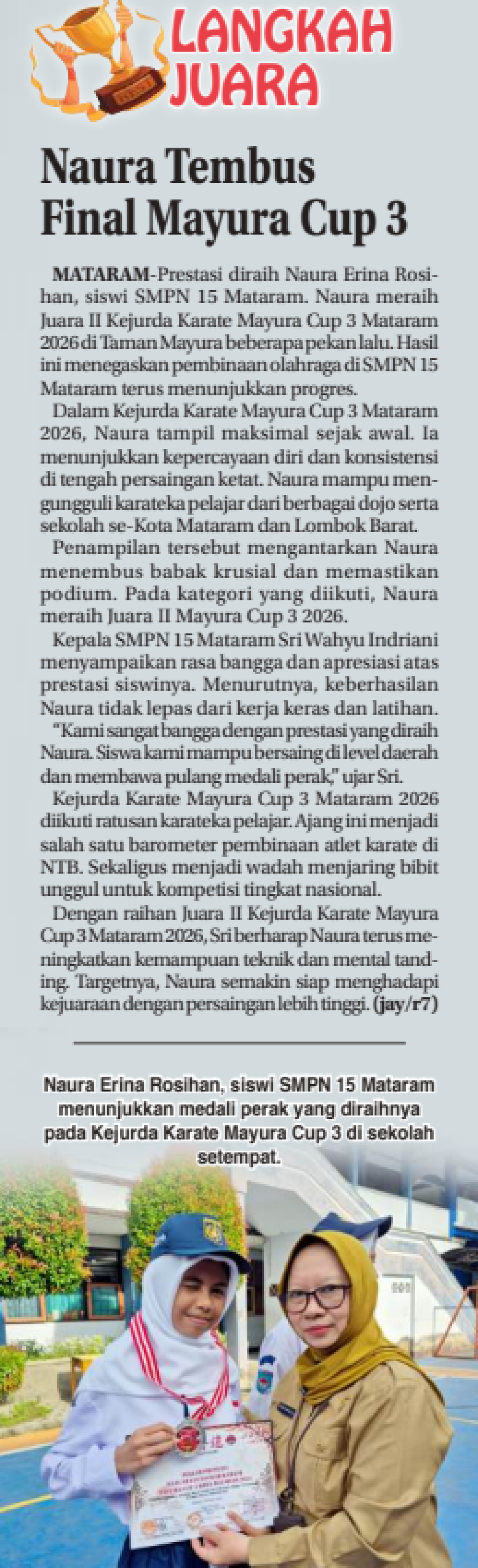 Naura  Tembus Final Mayura Cup 3