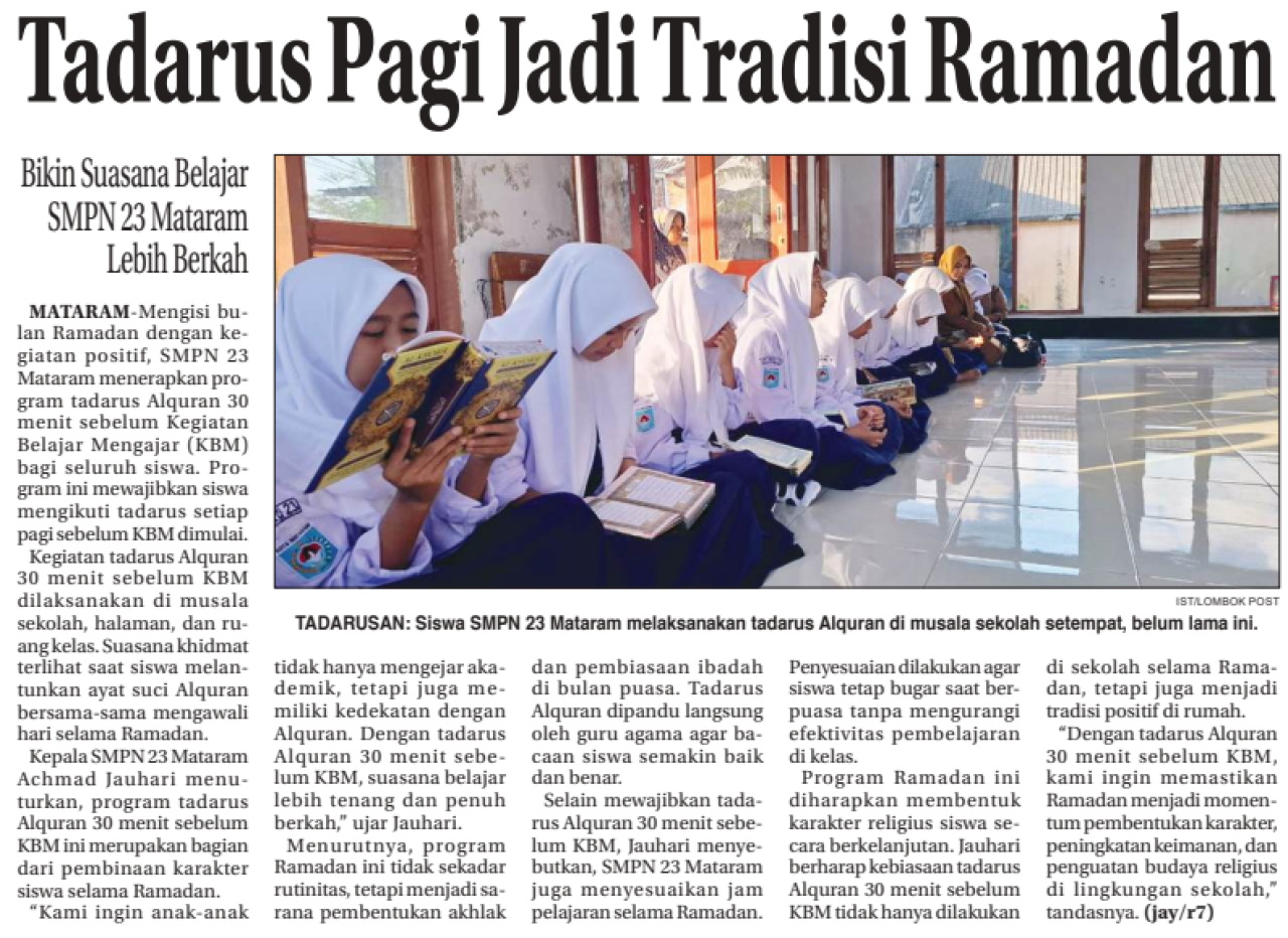 Tadarus Pagi Jadi Tradisi Ramadan